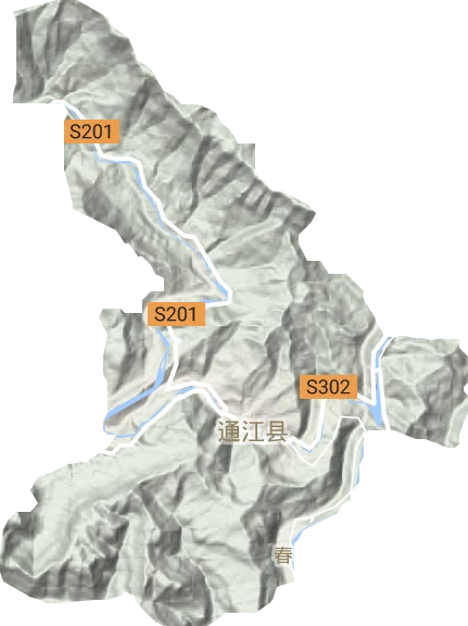 诺江镇地形图