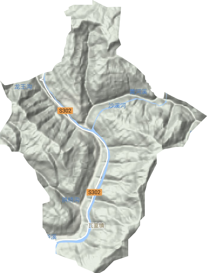 瓦室镇地形图