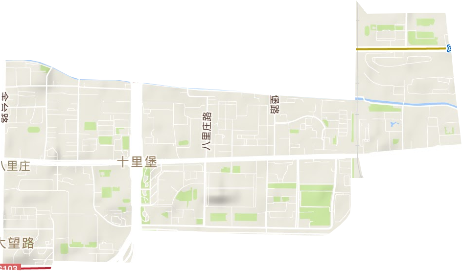 八里庄街道地形图
