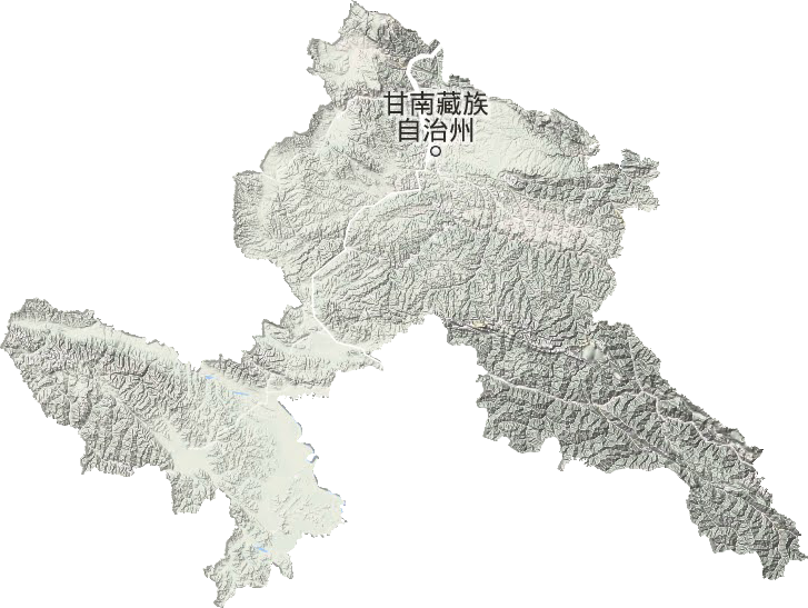 甘南藏族自治州地形图