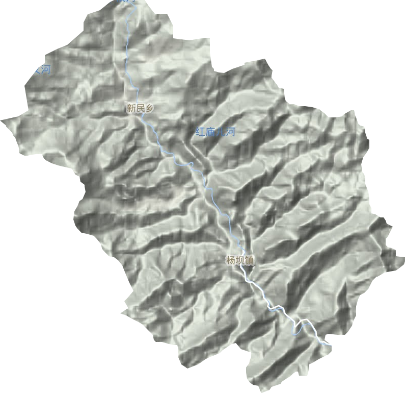 杨坝镇地形图