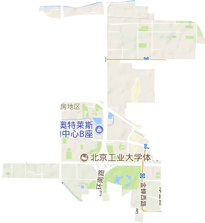 南磨房地区办事处地形图