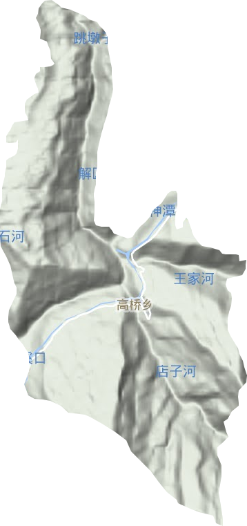 高桥乡地形图