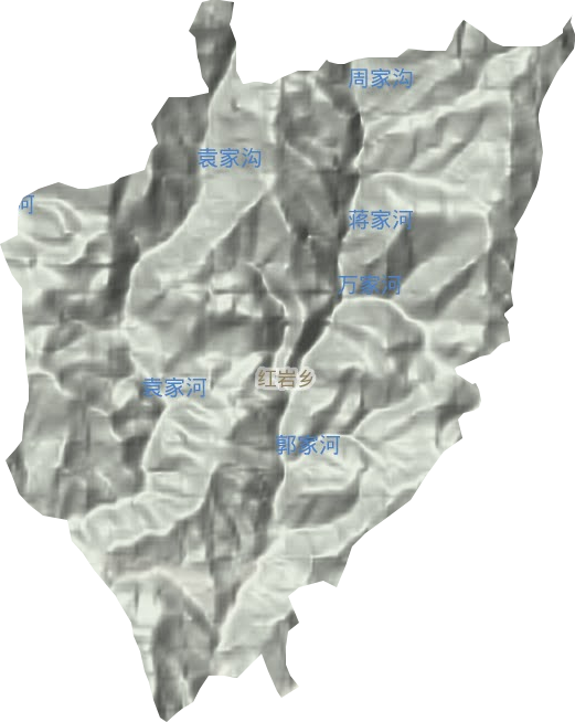红岩乡地形图
