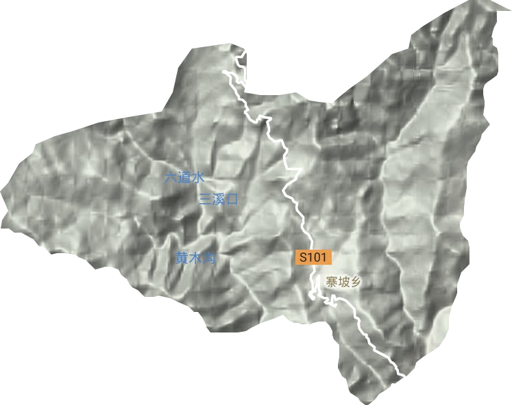 寨坡乡地形图