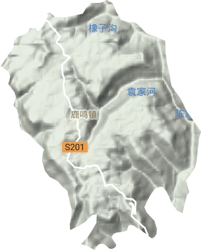 鹿鸣镇地形图