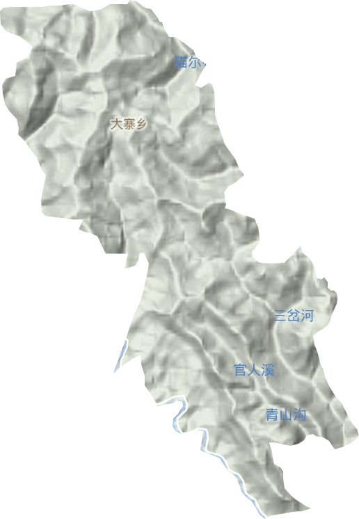 大寨乡地形图