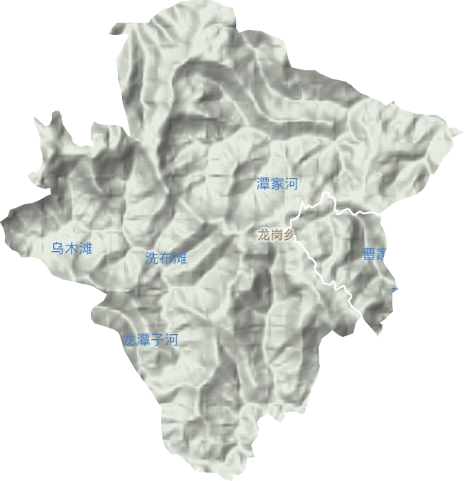 龙岗乡地形图