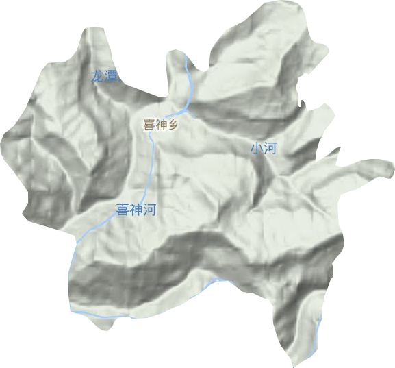 喜神乡地形图