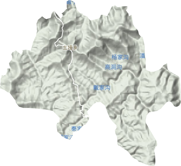 土垭乡地形图