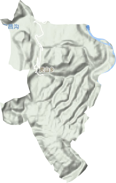 灵山镇地形图