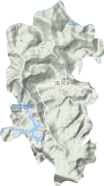 南风乡地形图