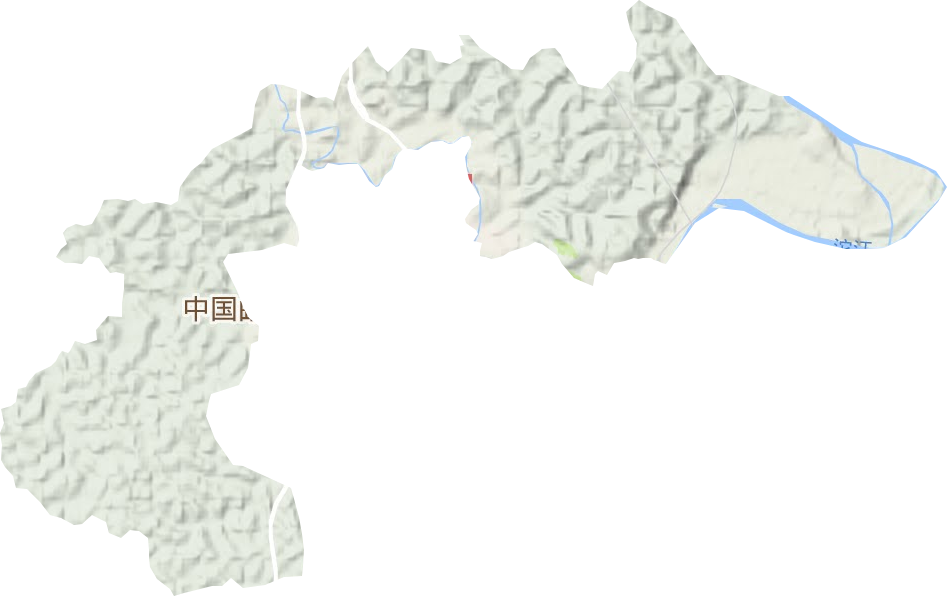 雁江镇地形图