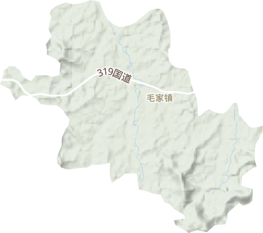 毛家镇地形图
