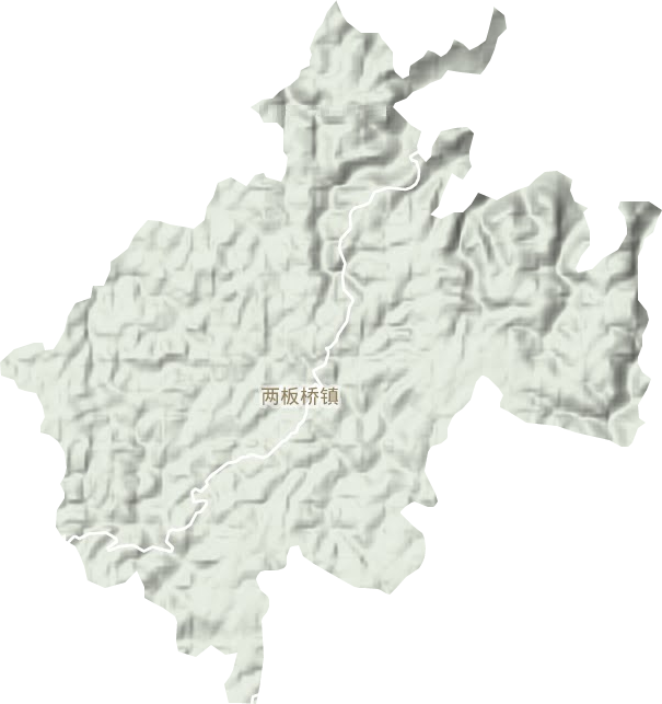 两板桥镇地形图