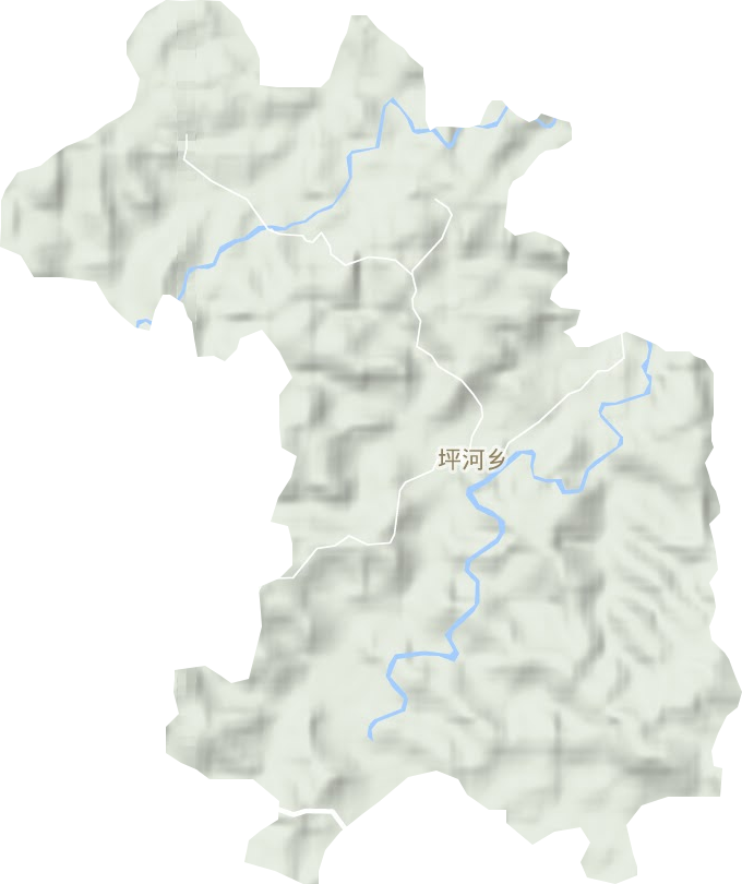 坪河乡地形图