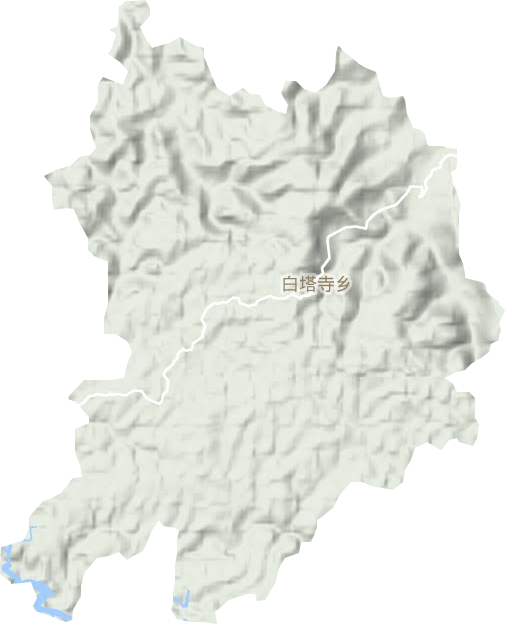 白塔寺乡地形图