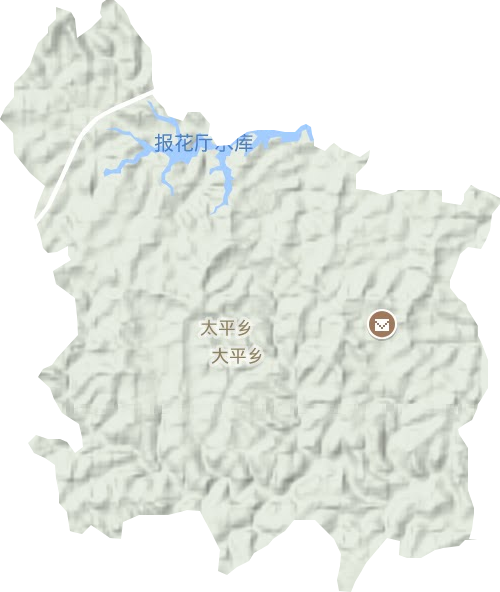 大平乡地形图