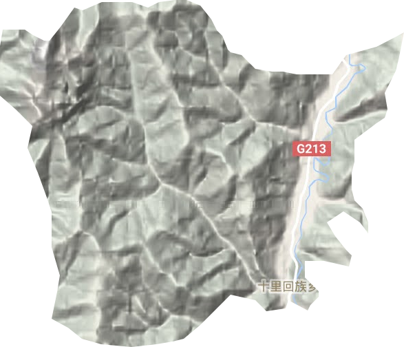 十里回族乡地形图