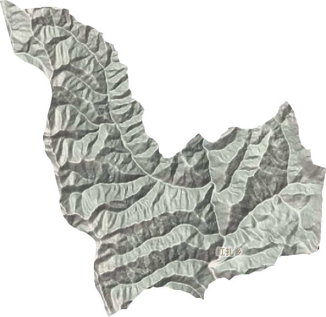 红扎乡地形图