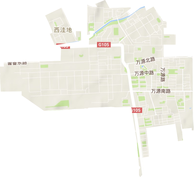 东高地街道地形图