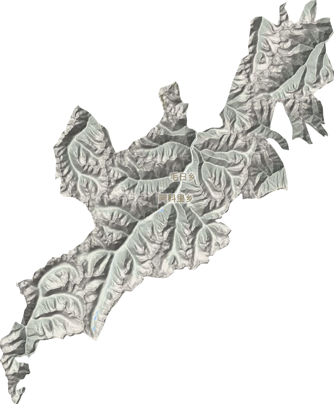 毛日乡地形图