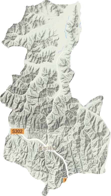 麦尔玛乡地形图