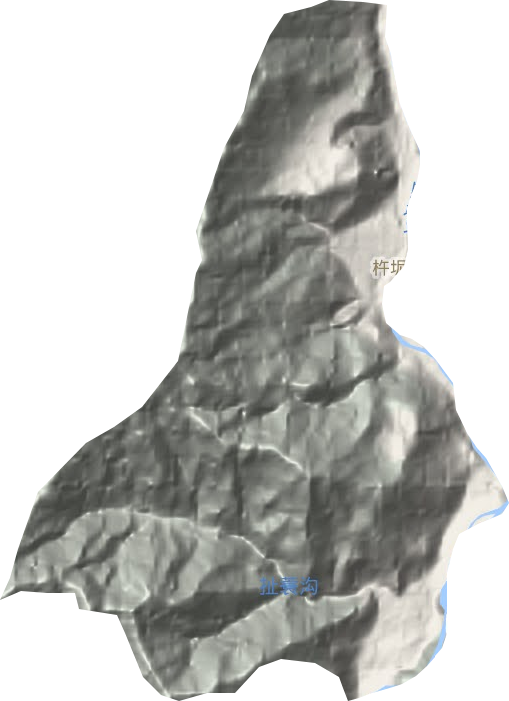 杵坭乡地形图