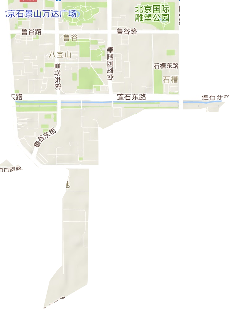 八宝山街道地形图