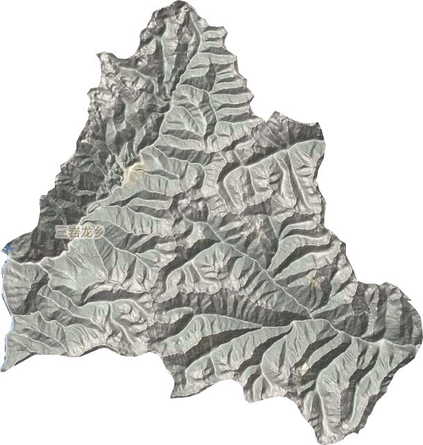 三岩龙乡地形图