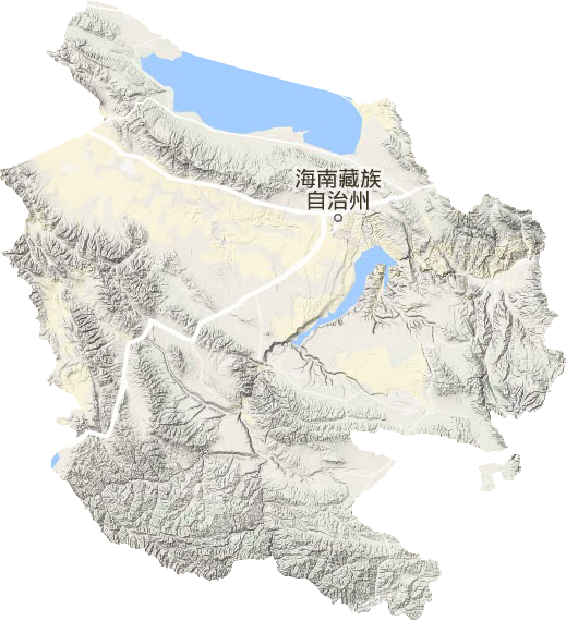 海南藏族自治州地形图