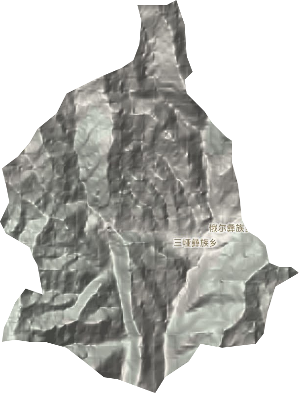 三垭彝族乡地形图