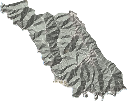 普巴绒乡地形图