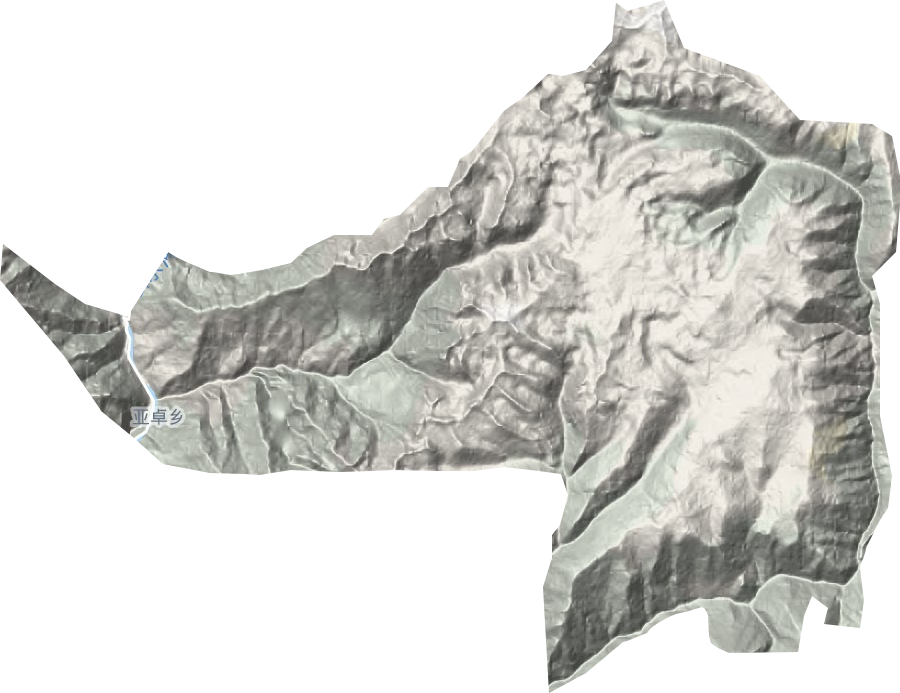 亚卓乡地形图