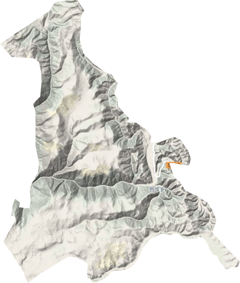色卡乡地形图