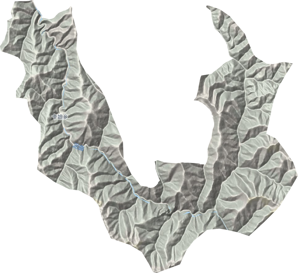 卡娘乡地形图