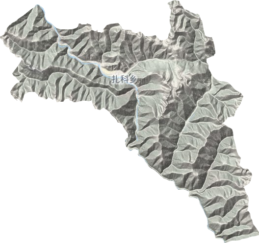 扎科乡地形图