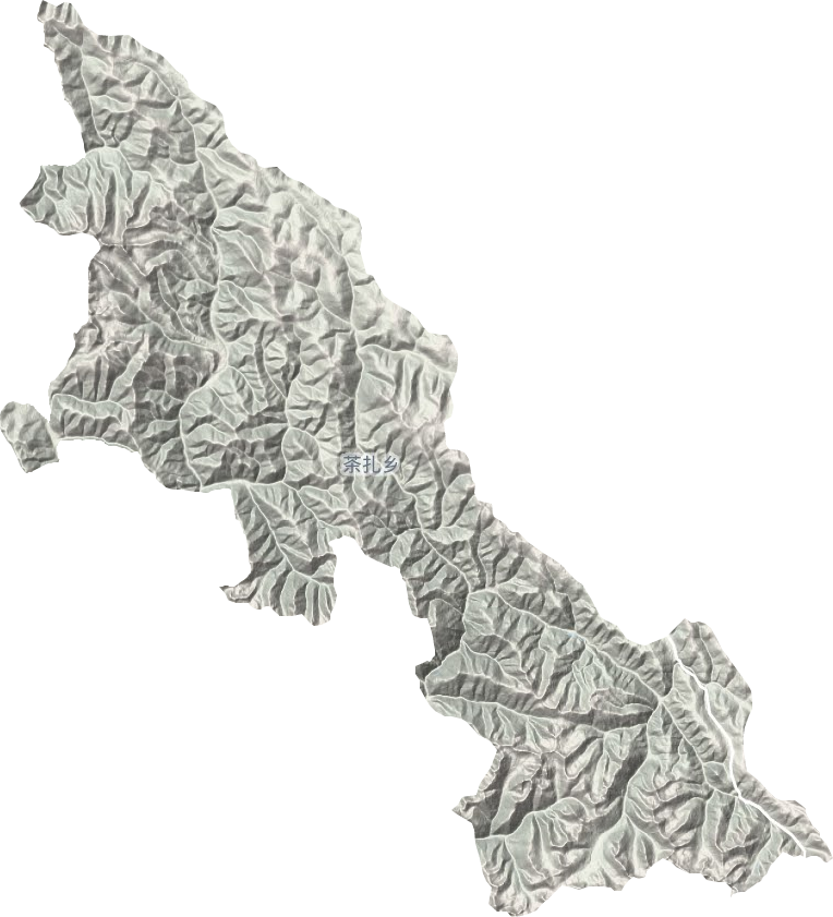 茶扎乡地形图