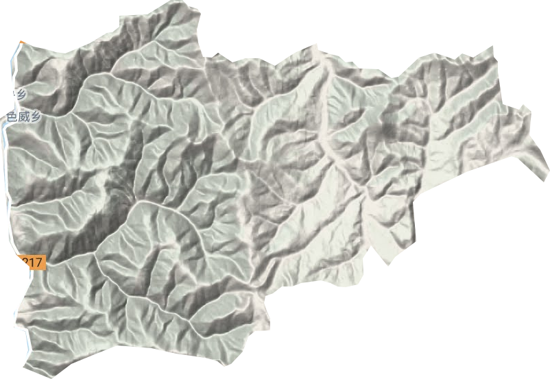 色威乡地形图