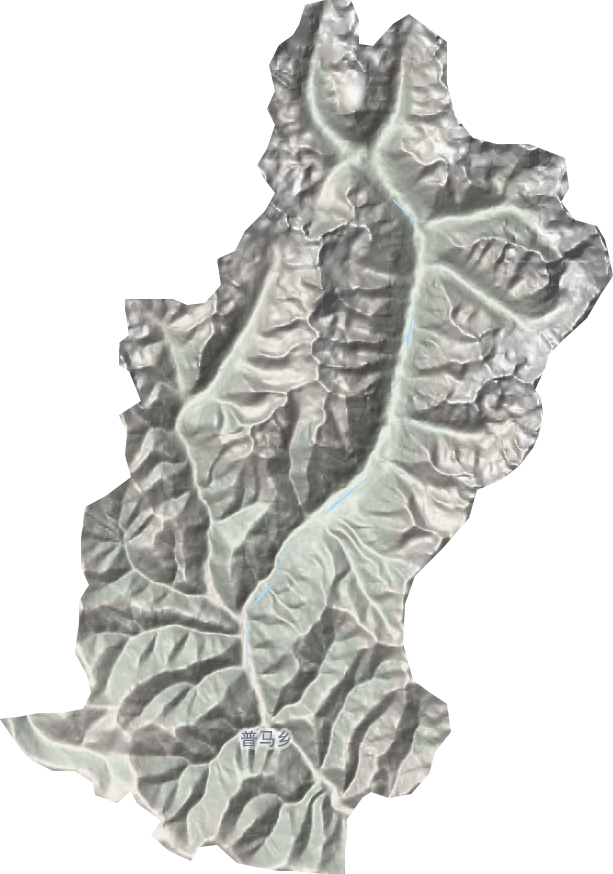 普马乡地形图