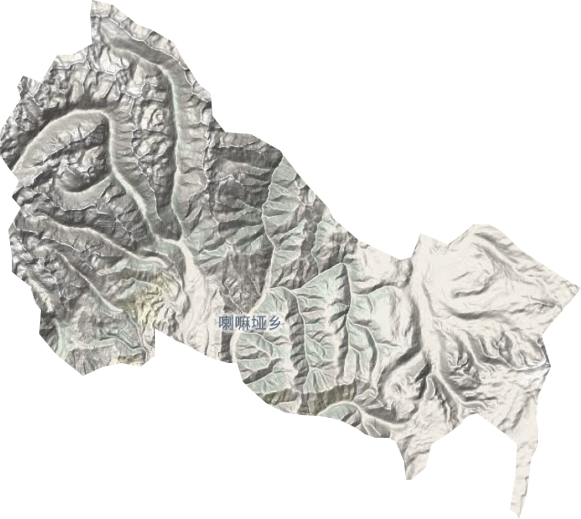 喇嘛垭乡地形图