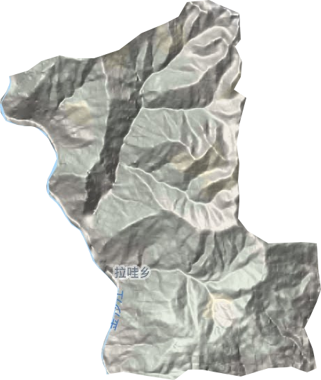 拉哇乡地形图