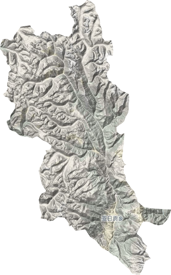 亚日贡乡地形图