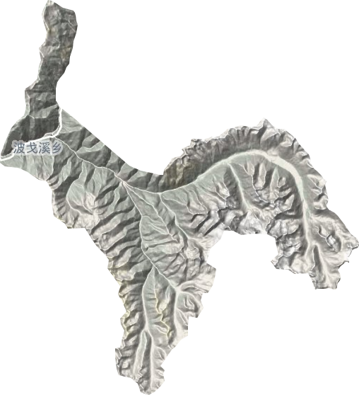 波戈溪乡地形图