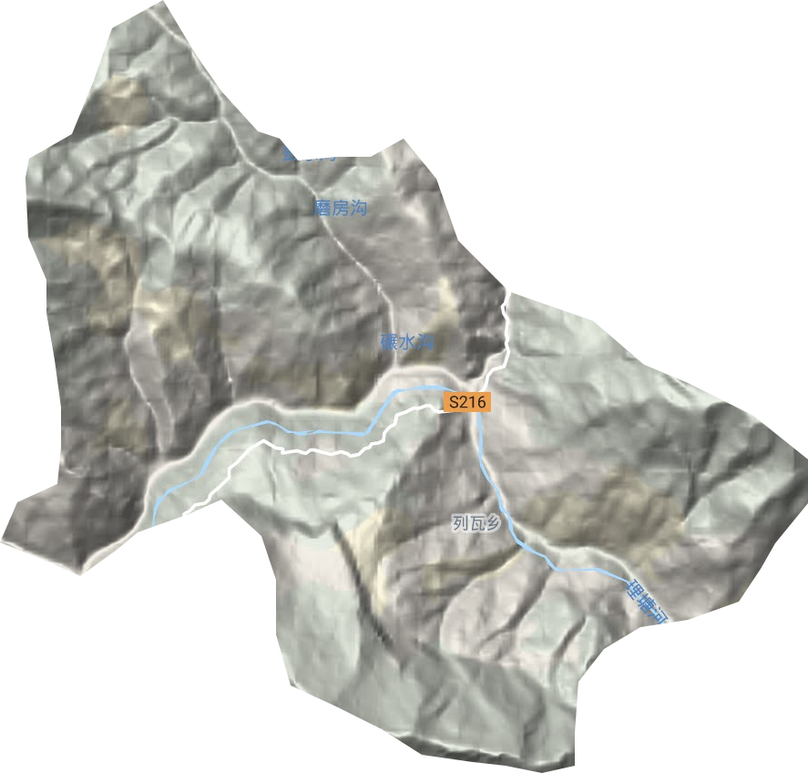 列瓦乡地形图