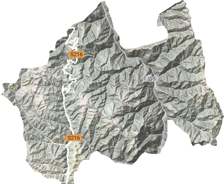 卡拉乡地形图
