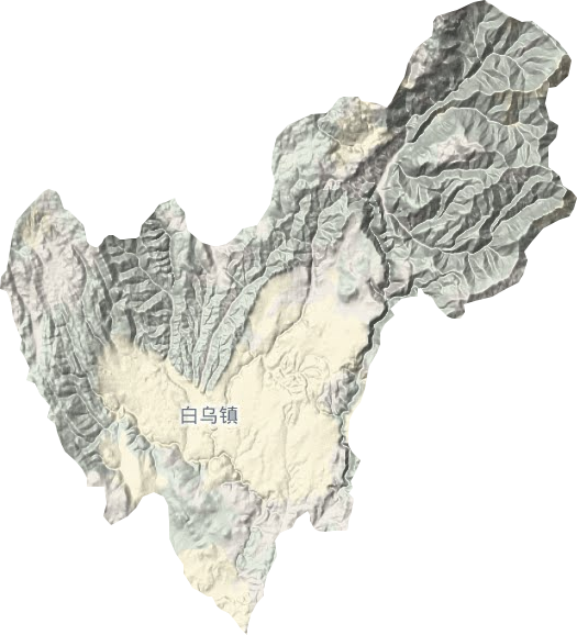 白乌镇地形图