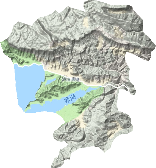 泸沽湖镇地形图