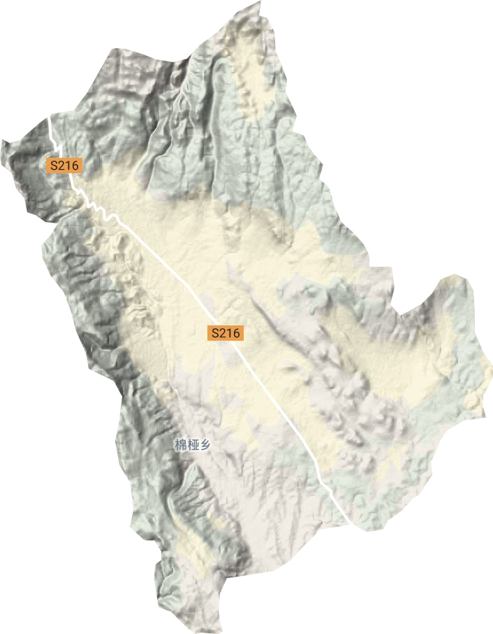 棉桠乡地形图