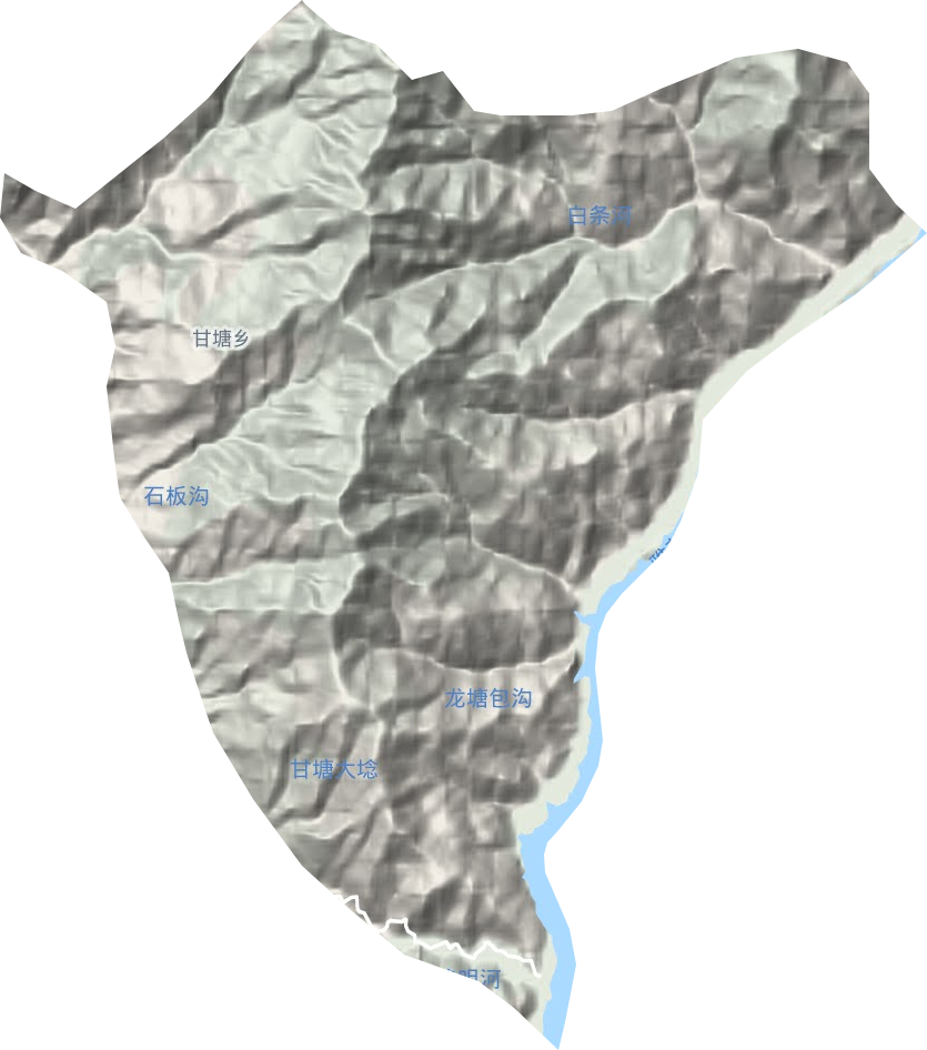 甘塘乡地形图